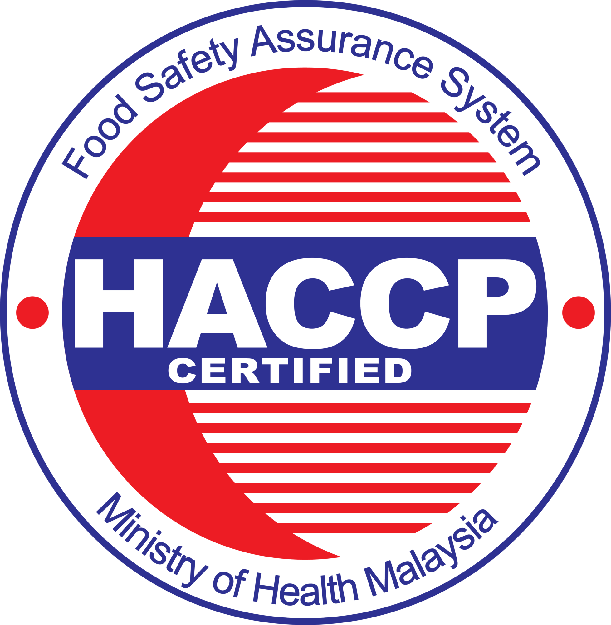 HACCP Certified, Ministry of Health Malaysia